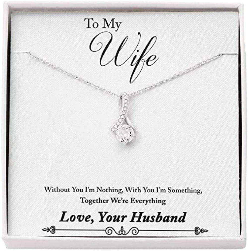 Wife Necklace, To My Wife Œeverything “ So” Necklace Gift For Wife. Wife Gift For Wife For Karwa Chauth Rakva