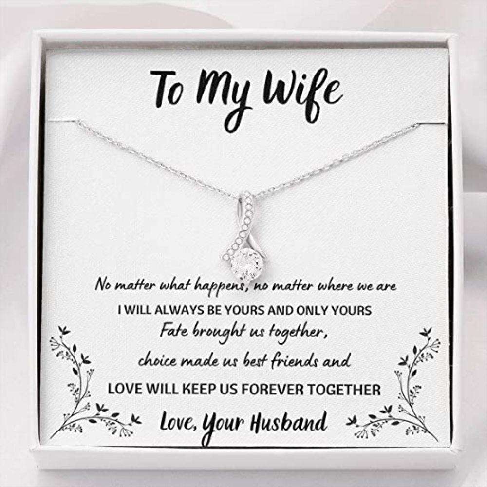 Wife Necklace, To My Wife Œforever Together” Necklace Gift For Wife. Wife Gift For Wife For Karwa Chauth Rakva