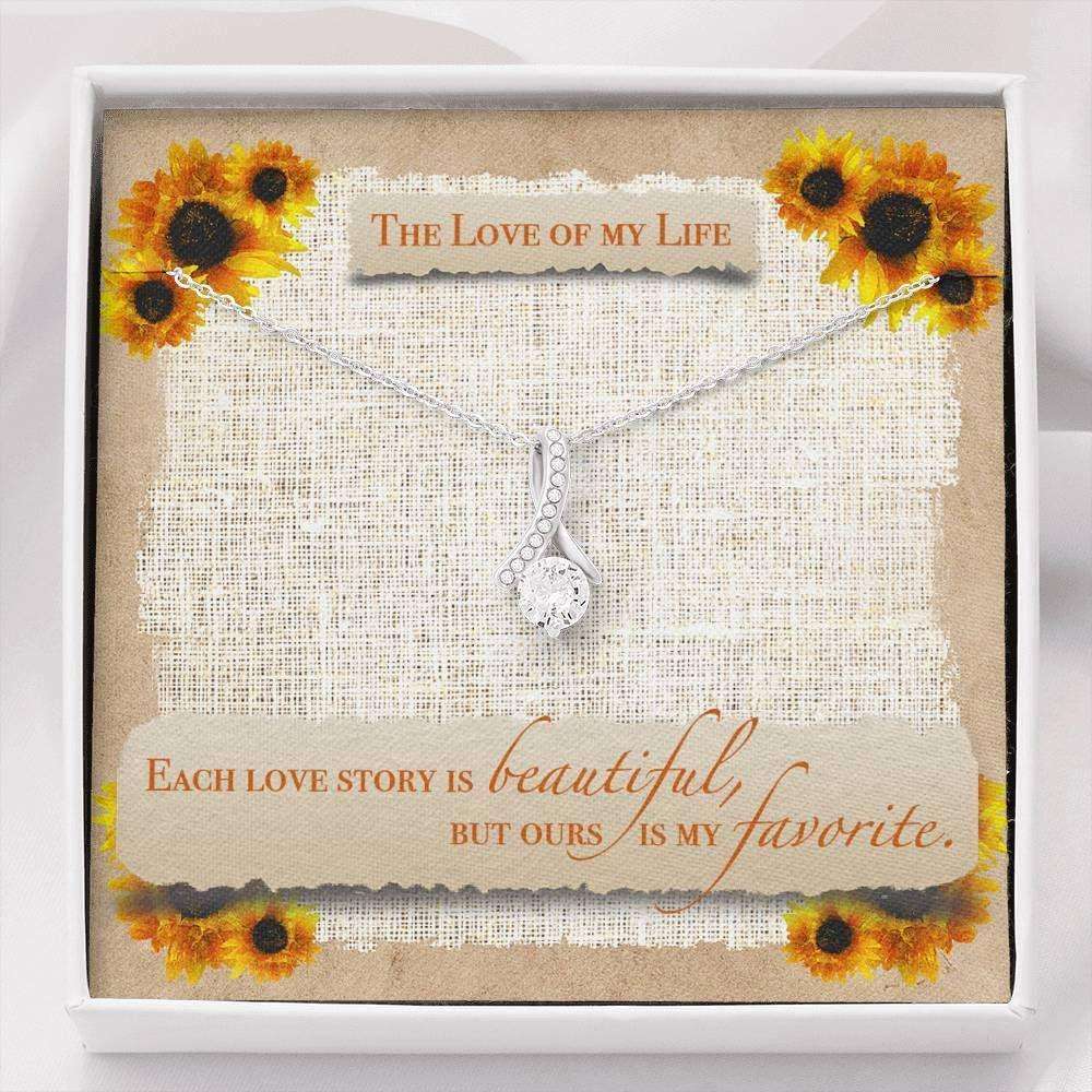 Wife Necklace, To The Love Of My Life Sunflower Necklace Gift For Karwa Chauth Rakva