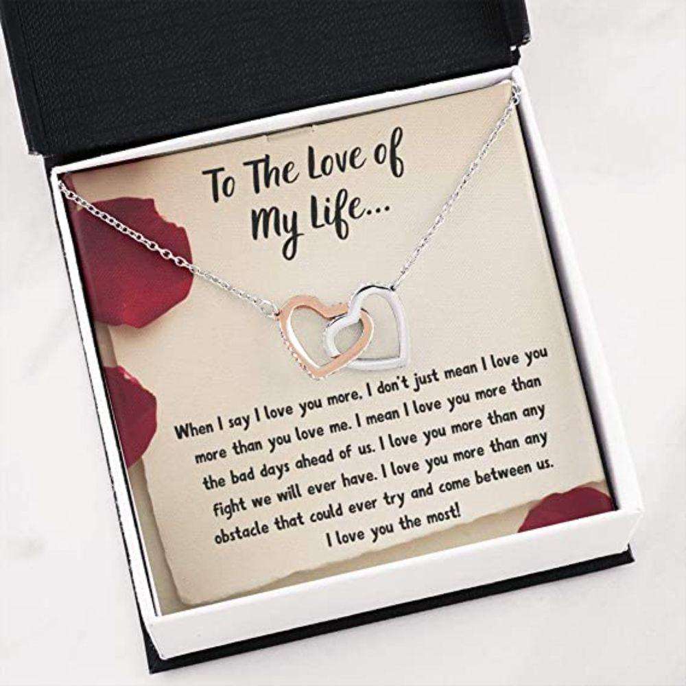 Wife Necklace, To The Love Of My Life Œlove Note” Necklace Gift For Future Wife, Fiance, Girlfriend, Wife For Karwa Chauth Rakva