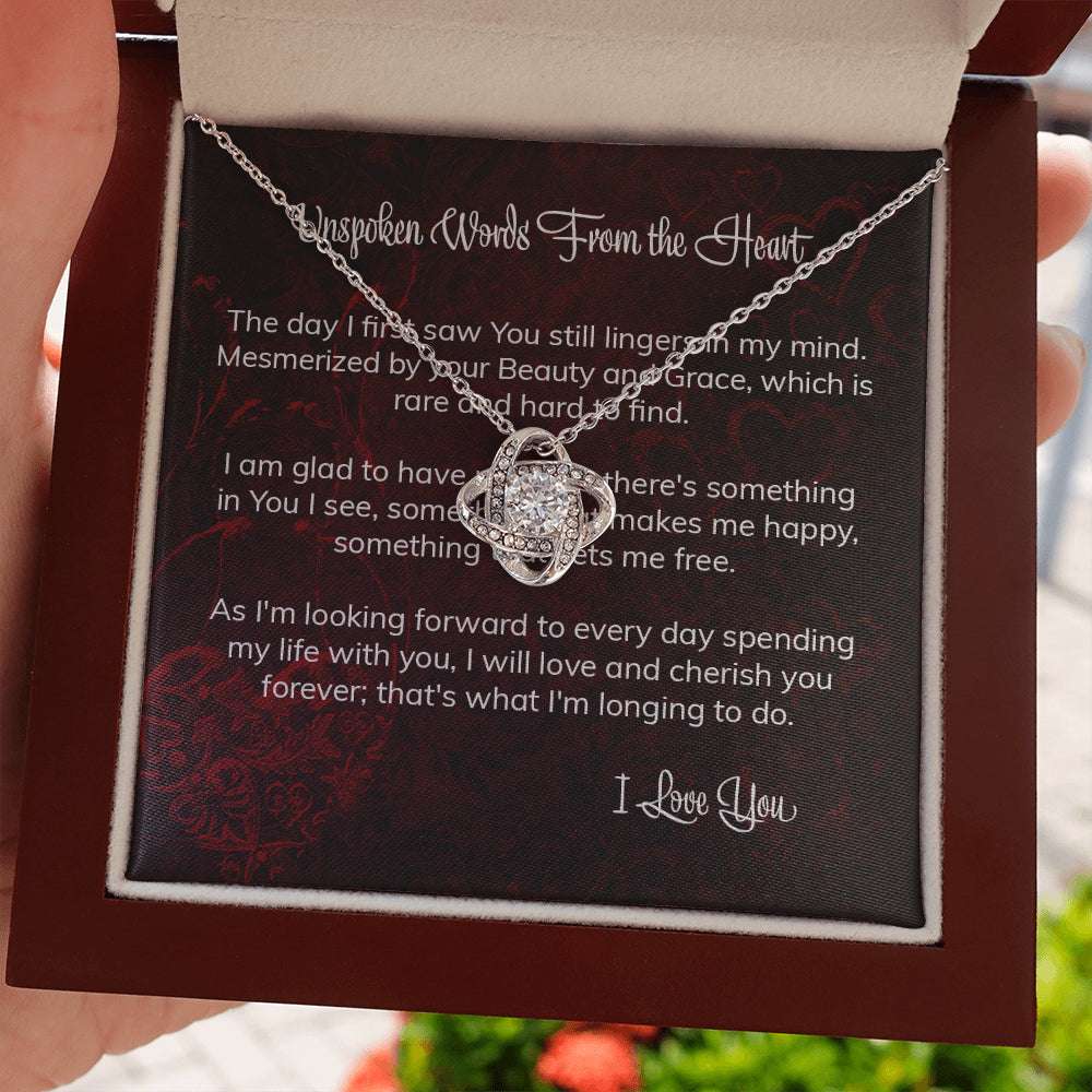 Wife Necklace, Unspoken Words From The Heart Poem For Wife Or Girlfriend For Karwa Chauth Rakva