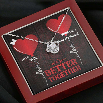 Wife Necklace, Valentine Necklace For Her, Girlfriend, Fiance, Personalized Necklace Gift, We’Re Better Together For Karwa Chauth Rakva