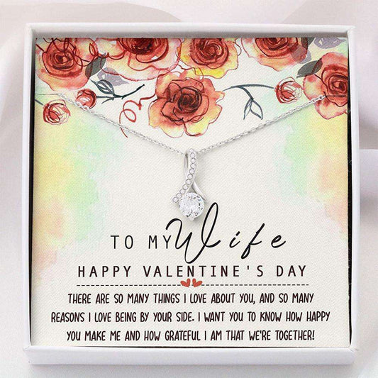 Wife Necklace, Valentine’S Day Gift For Wife Necklace “ Alluring Beauty Necklace With Gift Box For Karwa Chauth Rakva