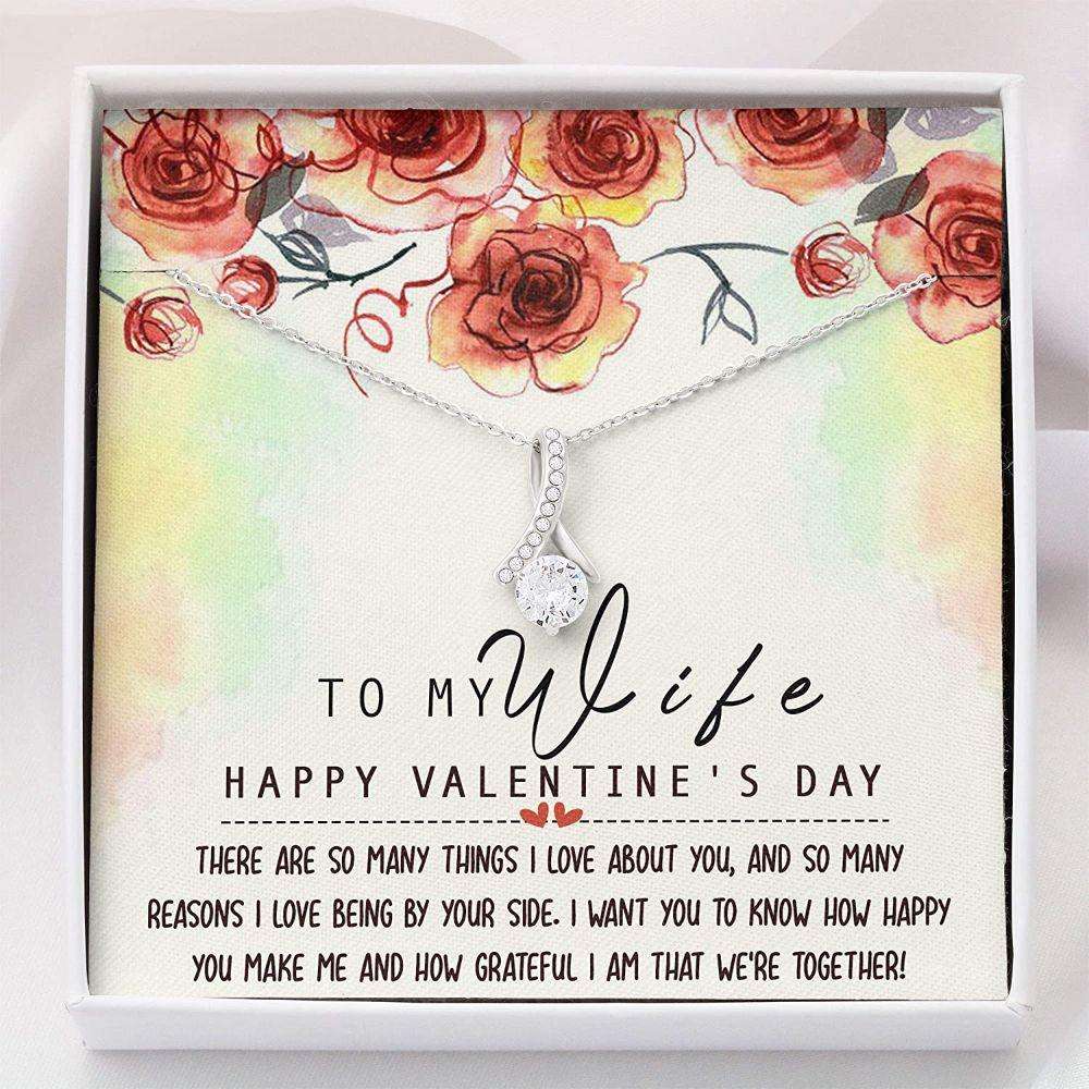 Wife Necklace, Valentine’S Day Gift For Wife Necklace “ Necklace With Gift Box For Birthday Christmas For Karwa Chauth Rakva