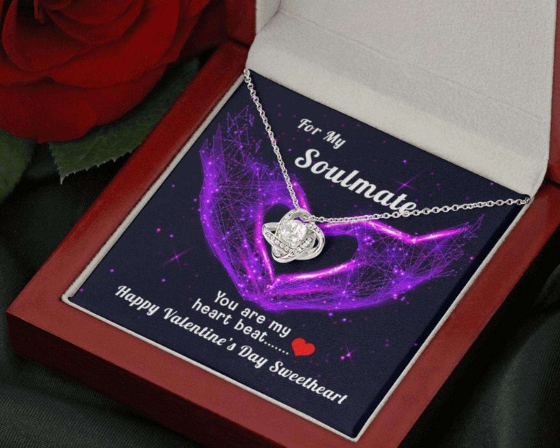 Wife Necklace, Valentine’S Day Necklace Gift “ For My Soulmate, Wife, Girlfriend, Bride To Be, Partner, Ladies Jewelry For Anniversary For Karwa Chauth Rakva