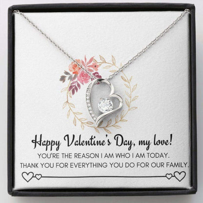 Wife Necklace, Valentine’S Day Necklace Gift For Wife, Gifts For Wife, Wife Valentine’S Day Present, Valentine’S Day Necklace, Forever Love Necklace For Karwa Chauth Rakva