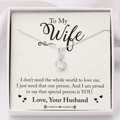 Wife Necklace, Valentines Day Gift For Wife “ Romantic Wife Gift “ Gift For Wife Necklace For Karwa Chauth Rakva