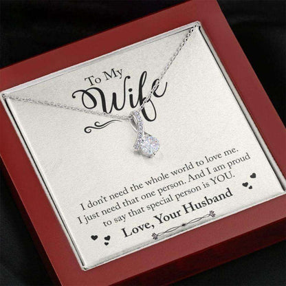 Wife Necklace, Valentines Day Gift For Wife “ Romantic Wife Gift “ Gift For Wife Necklace For Karwa Chauth Rakva