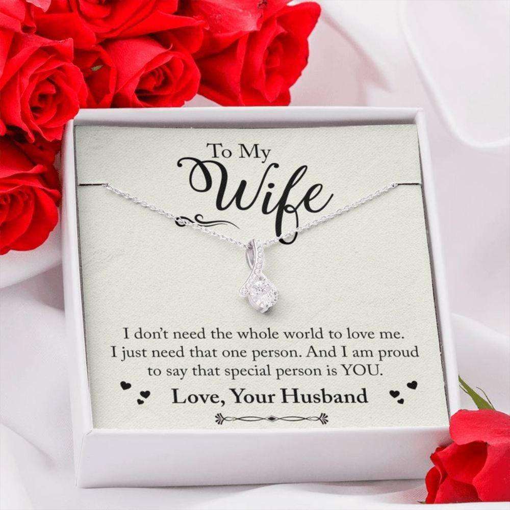 Wife Necklace, Valentines Day Gift For Wife “ Romantic Wife Gift “ Gift For Wife Necklace For Karwa Chauth Rakva