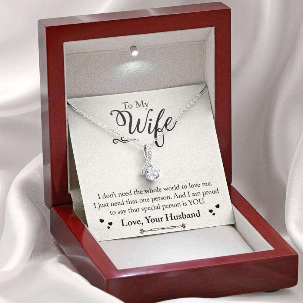 Wife Necklace, Valentines Day Gift For Wife “ Romantic Wife Gift “ Gift For Wife Necklace For Karwa Chauth Rakva