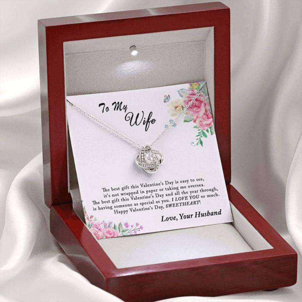 Wife Necklace, Valentines Day Gift Necklace For Wife From Husband, First Married, Romantic For Karwa Chauth Rakva