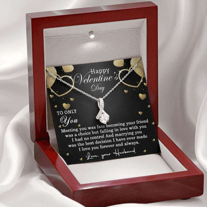 Wife Necklace, Valentines Day Necklace For My Wife, Happy Valentines Day Pendant Gift For Wife For Karwa Chauth Rakva