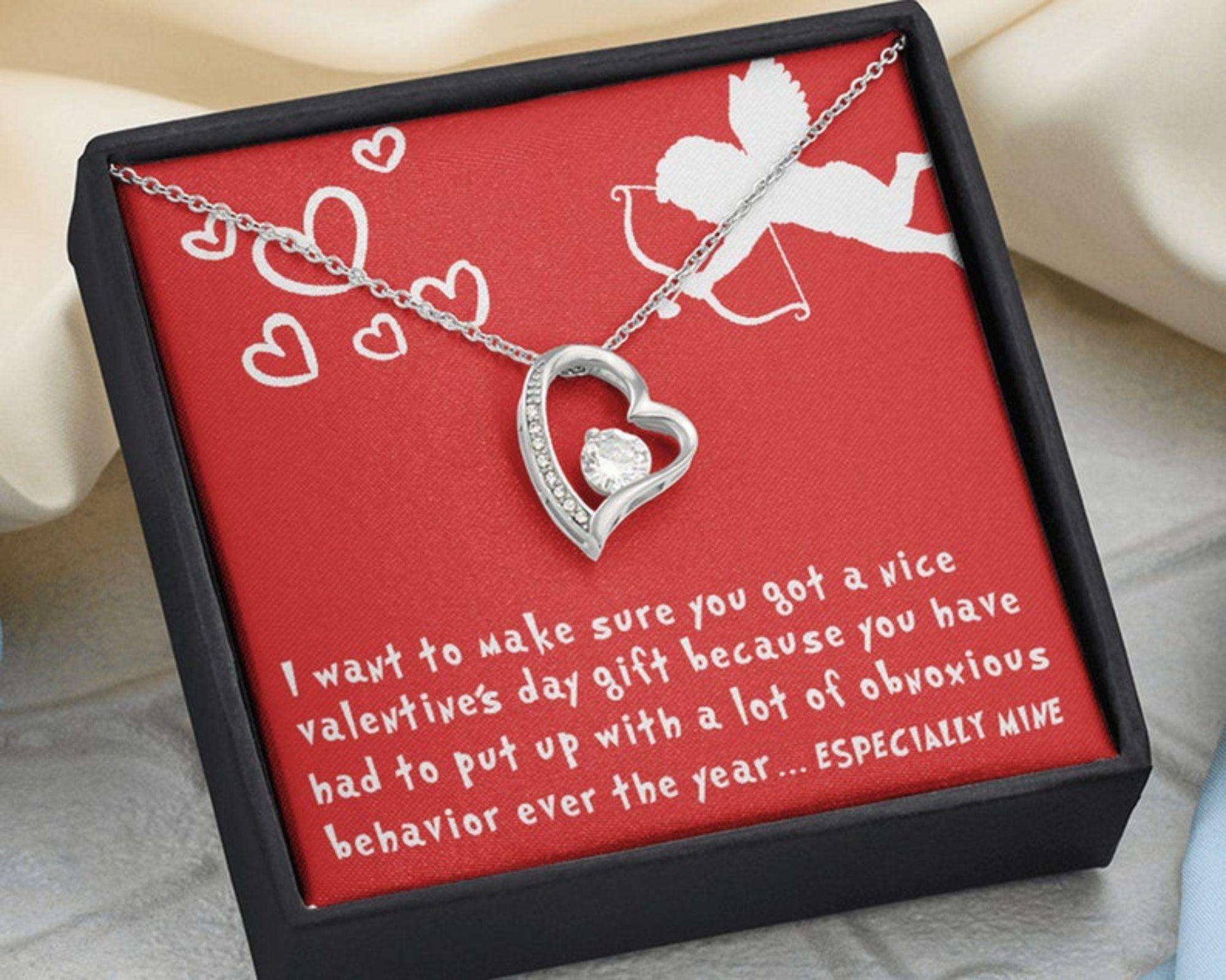 Wife Necklace, Valentines Day Necklace Gift For Wife From Husband, Valentines Necklace For Her, Cupid Gift For Valentines Day For Karwa Chauth Rakva