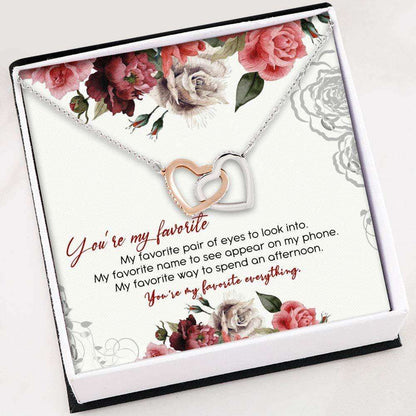 Wife Necklace, Valentines Day Necklace “ You’Re My Favorite Necklace “ Necklace With Gift Box For Birthday Christmas For Karwa Chauth Rakva