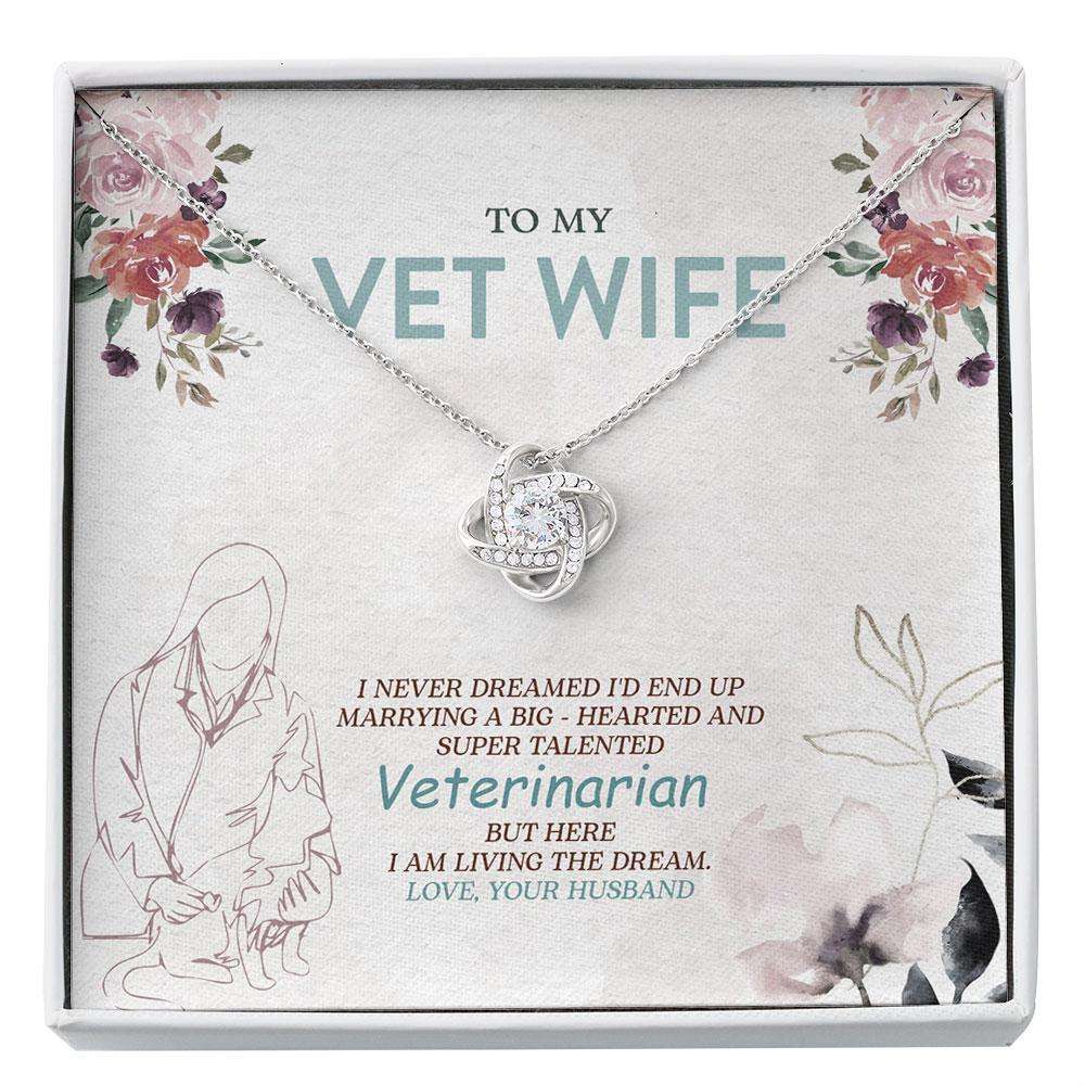 Wife Necklace, Vet Wife Necklace Veterinarian Gift Wife Message Card Best Vet Necklace Double Necklace Vet Christmas Gifts Custom Necklace For Karwa Chauth Rakva