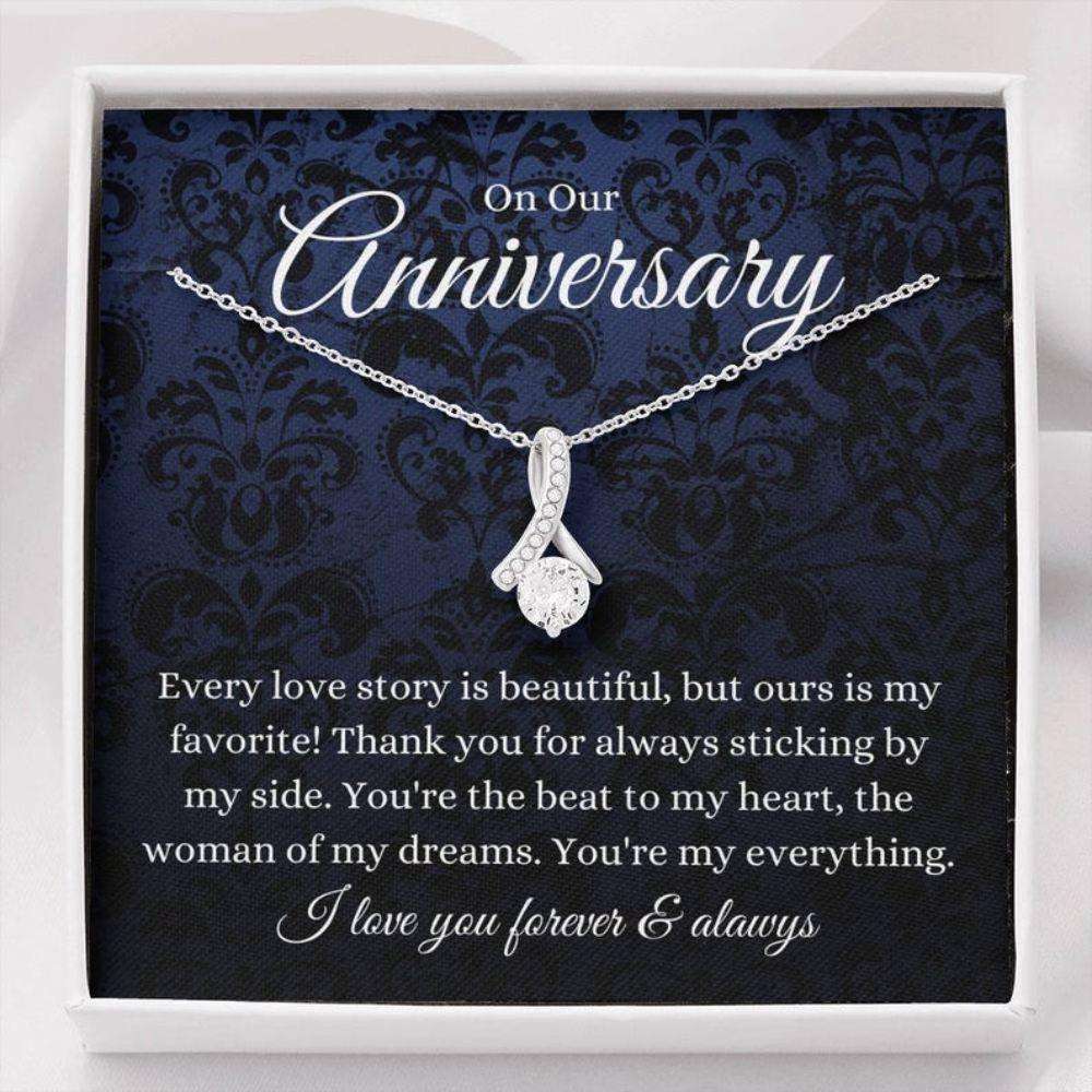 Wife Necklace, Wife Anniversary Gift Necklace, Girlfriend Anniversary, Gift For Wife For Karwa Chauth Rakva