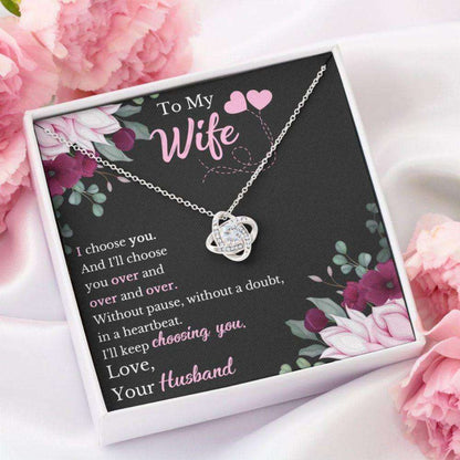 Wife Necklace, Wife Birthday Necklace, Gift For Wife From Husband, Sentimental Gifts For Her For Karwa Chauth Rakva