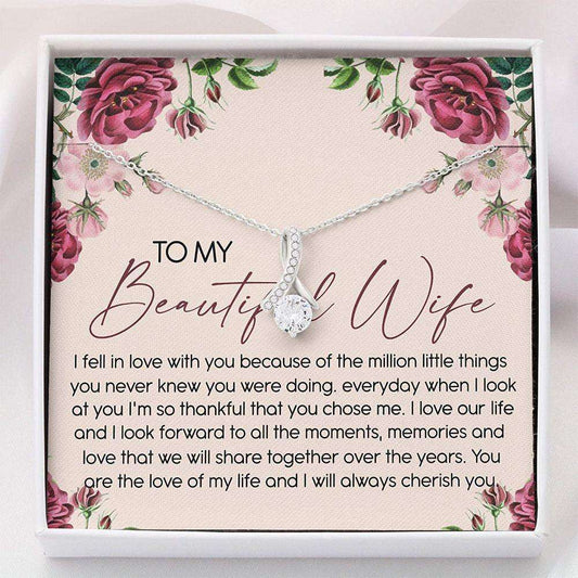 Wife Necklace, Wife Gift For Wife Necklace “ Necklace With Gift Box For Karwa Chauth Rakva