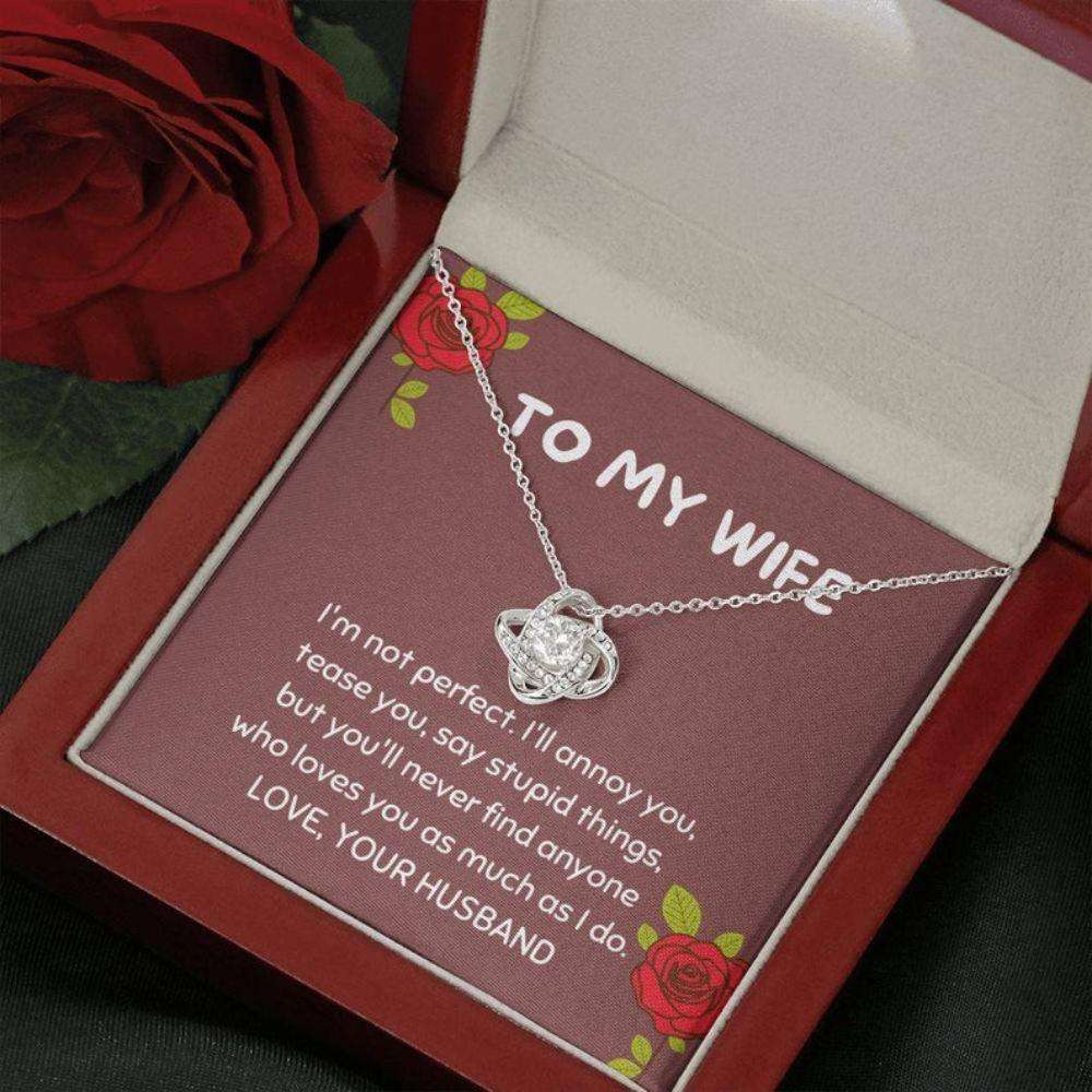 Wife Necklace, Wife Gift, Gift For Wife, Gift For Her, Anniversary Necklace Gift For Wife For Karwa Chauth Rakva