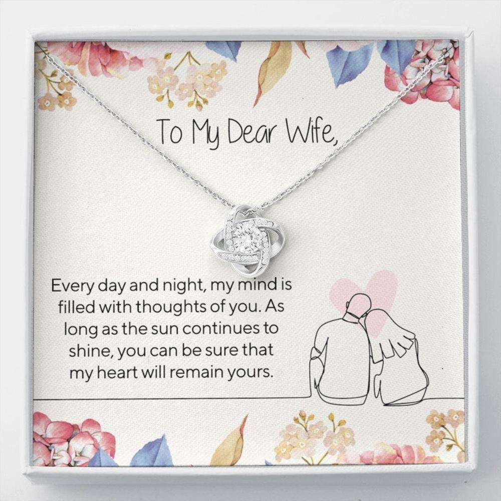 Wife Necklace, Wife Gift, Gift For Wife, Gift For Her, Anniversary Necklace Gift For Wife For Karwa Chauth Rakva