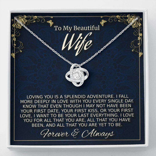 Wife Necklace, Wife Gift Necklace, Anniversary Necklace Gift For Wife, Birthday Christmas Gift For Wife For Karwa Chauth Rakva