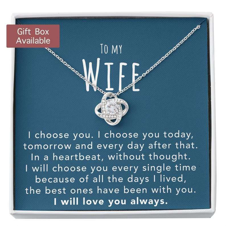 Wife Necklace, Wife Gift, Wife Necklace Gift From Husband, Wife Gift From Husband, Wife Anniversary Birthday Necklace Gift For Karwa Chauth Rakva