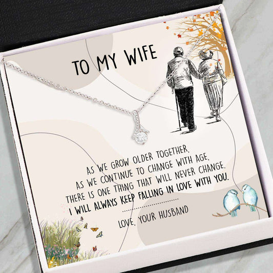 Wife Necklace, Wife Gifts “ Husband To Wife “ Alluring Beauty Necklace Gift For Anniversary Birthday V3 For Karwa Chauth Rakva