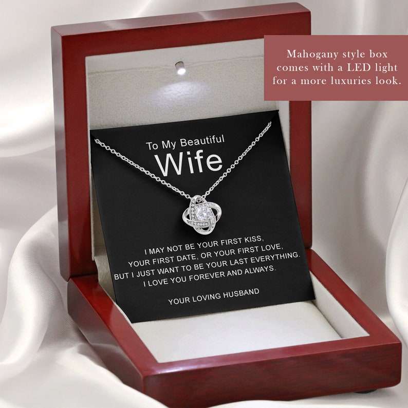 Wife Necklace, Wife Gifts, Wife Anniversary Necklace Gifts, Gift For Wife, Wife Gift From Husband For Karwa Chauth Rakva