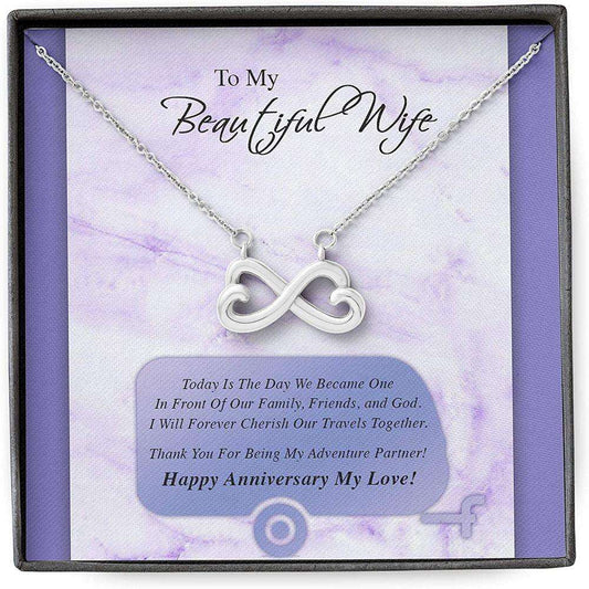 Wife Necklace, Wife Necklace Gift For Her From Husband, Love Wedding Marry Forever Cherish Together For Karwa Chauth Rakva