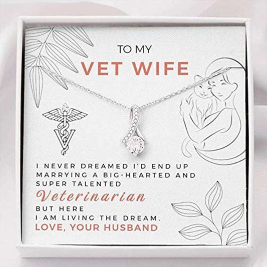 Wife Necklace, Wife Necklace “ Necklace For Wife “ To My Veterinarian Wife The Inner Beauty Necklace For Karwa Chauth Rakva