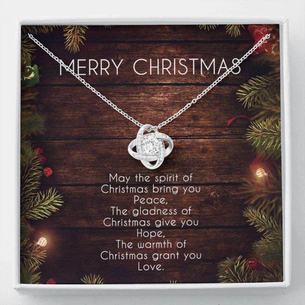 Wife Necklace,Gift Necklace With Message Card Merry Christmas “ Warmth For Karwa Chauth Rakva