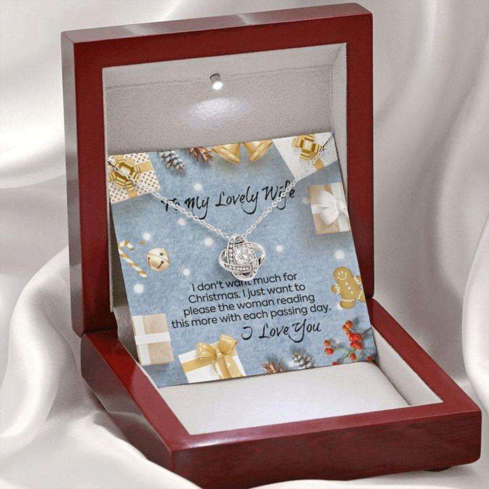 Wife Necklace,Gift Necklace With Message Card Wife “ Christmas “ Gingerbread “ For Karwa Chauth Rakva