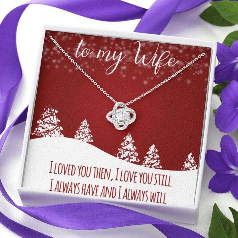 Wife Necklace,Gift Necklace With Message Card Wife “ Red Christmas “ For Karwa Chauth Rakva