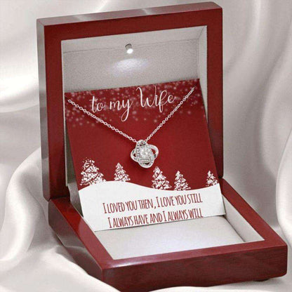 Wife Necklace,Gift Necklace With Message Card Wife “ Red Christmas “ For Karwa Chauth Rakva