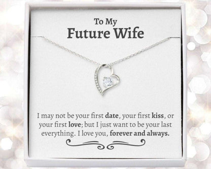 Wife Necktace, To My Future Wife Wedding Gift Necklace, Engagement Gift, Sentimental Gift For Bride From Groom, Birthday Necklace Gift For Fiancee For Karwa Chauth Rakva