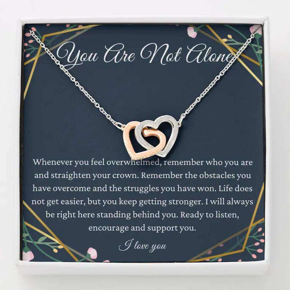 You Are Not Alone Necklace For Cancer Support Gift Survivor Inspirational Gift Rakva